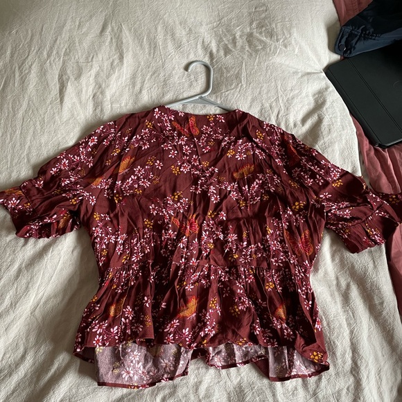 MADEWELL Tie sleeve wrap top EUC - Picture 9 of 10